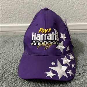 Vintage Foyt Harrahs Racing NASCAR Indycar Hat #14 deadstock
